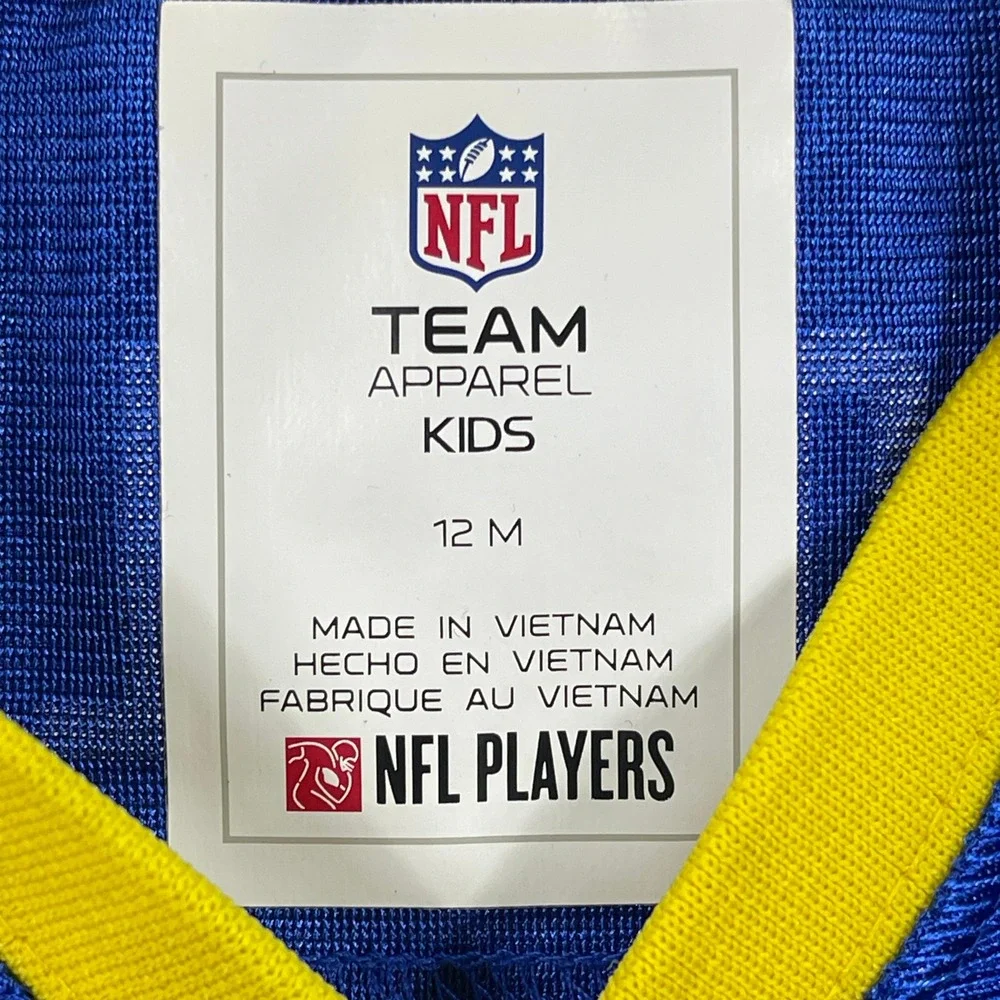 NFL Team Apparel One Piece Baby 12M Blue Aaron Donald 99 Los Angeles Rams Jersey